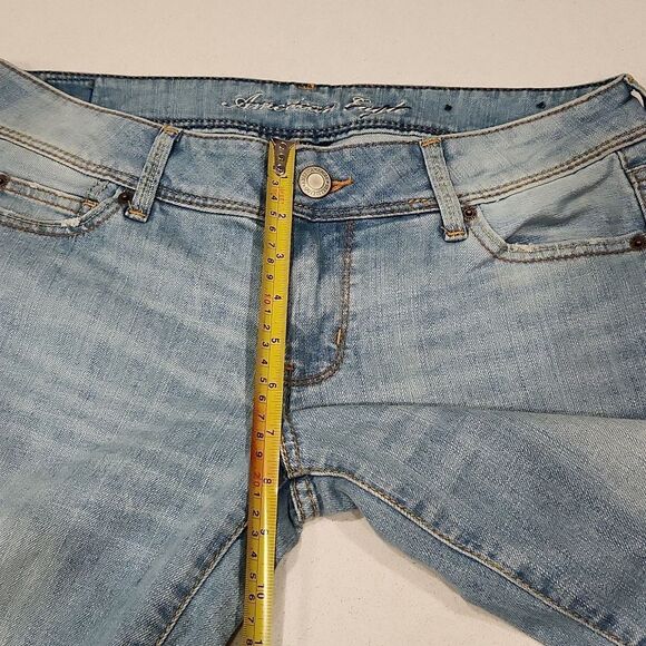 Lightwash American Eagle slim bootcut jeans size 10L - Picture 10 of 13